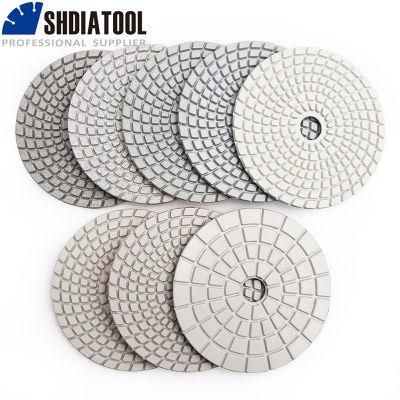 4&quot;/ 100mm Diamond Wet Flexible White Bond Polishing Pads for Granite