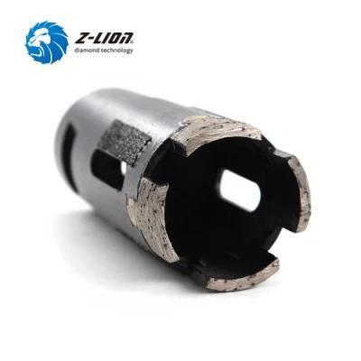 Brazed Diamond Core Drill Bit with T Segment Stone Drilling Dry Use