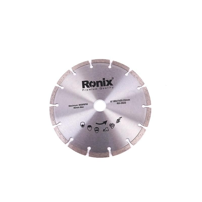 Ronix 4.5′′ 4.9′′ 7′′ 9′′ 115/125/180/230mm Tools Cutter Diamond Disk Circular Saw Blades for Cutting Marble Concrete Granite Cutting Disk