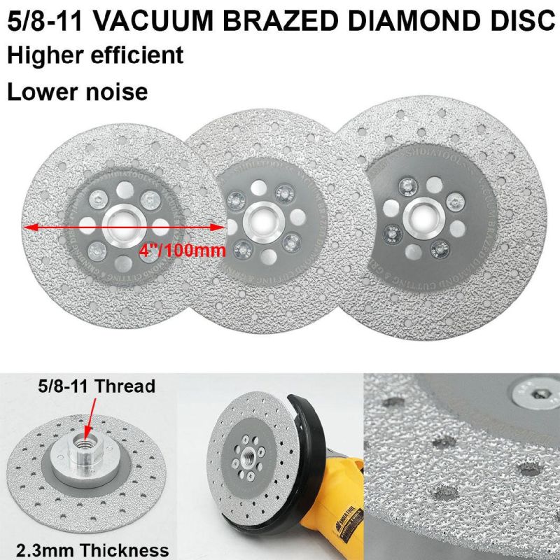 115mm M14 Double Sided Vacuum Brazed Diamond Cutting Grinding Disc Cup Wheel for Concrete Granite Marble Stone Tile