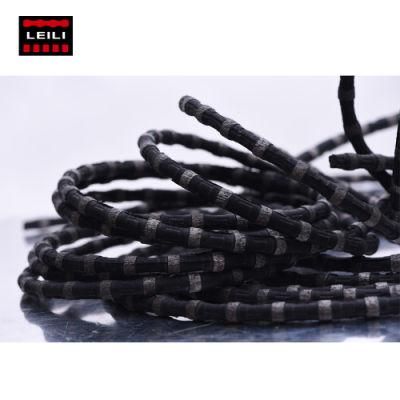 11.5mm Rubber Fixed Diamond Wire Rope Concrete Cutting Wire Saw Used on Hydraulic and Electrict Diamond Wire Saw