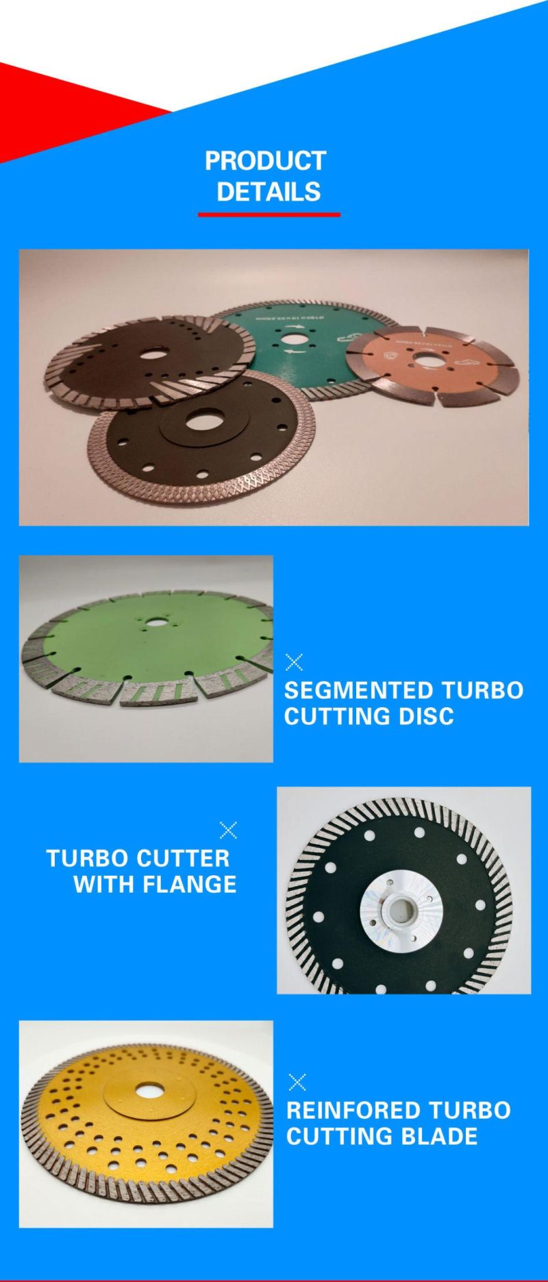 Good Quality Diamond Thin Turbo Blade Disc Cutting Cutter Segmented Disc