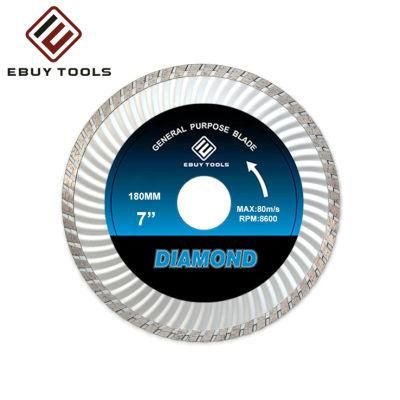 Hot Press Sintered Wave Turbo PCD Cutting Diamond Saw Blade Cutting Marble Concrete