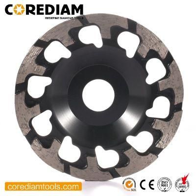 4.5-Inch/115mm Silver Brazed T-Type Diamond Grinding Cup Wheel for Concrete and Masonry Materials/Diamond Grinding Cup Wheel/Tooling