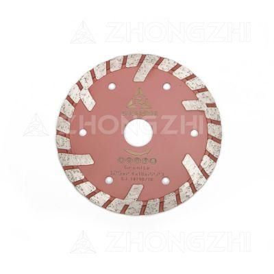 Factory Manufacture D125 Continuous Rim Diamond Turbo Saw Blade for Stone Grinding