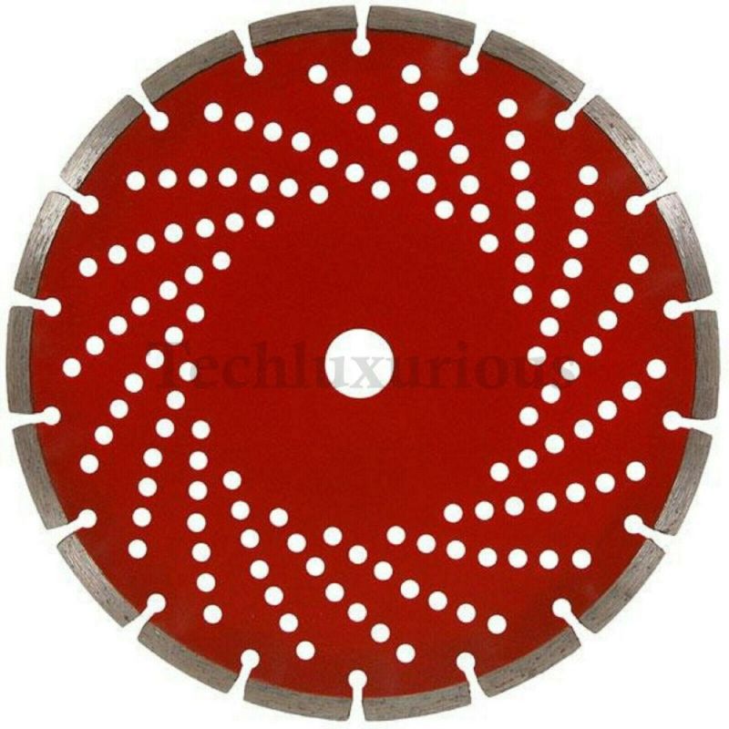 9inch Professional Diamond Saw Blade with Hole Type Diamond Dry Cutting Disc Segmented Blade for Marble, Granite, Concrete