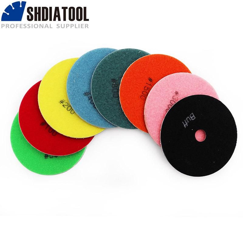 4" White Bond Polishing Pads for Marble & Granite