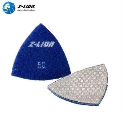 3&quot; Vacuum Brazed Diamond Triangular Sanding Pad Concrete Grinding Wheel for Stone Polishing