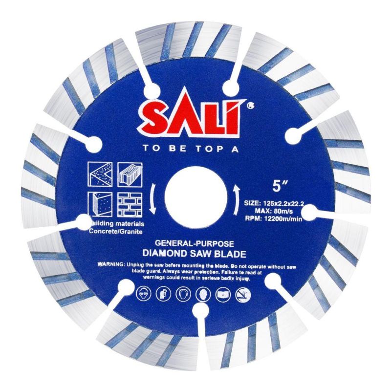 Sali 4.5inch 115*1.8*22.2mm High Quality Segment Turbo Diamond Saw Blade