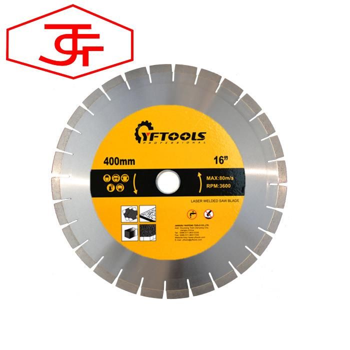 400 mm 16 Inch Diamond Cutting Blades for Cutting Asphalt Concrete