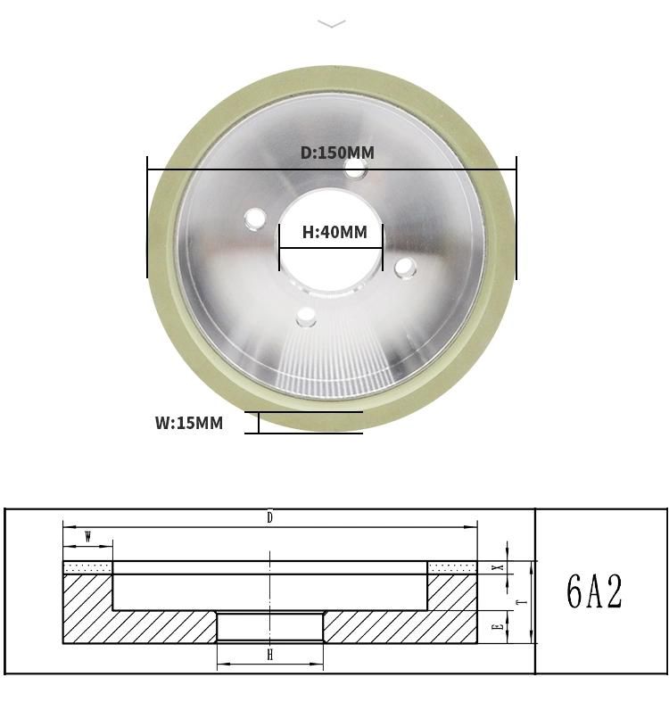 Vitrified Bond Diamond Grinding Wheel for CNC Grinding Machine