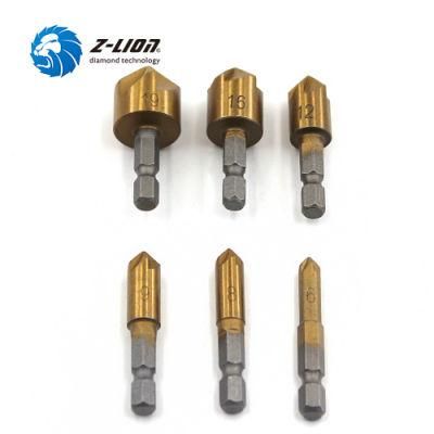 HSS 5 Flutes Countersink Deburring Chamfer Drill Bit Cutter DIY Power Tools