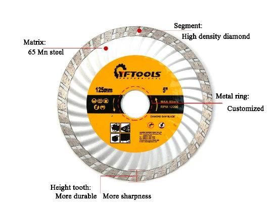 Wholesale High Quqlity Turbo Wave Diamond Saw Blade for Cutting Marble