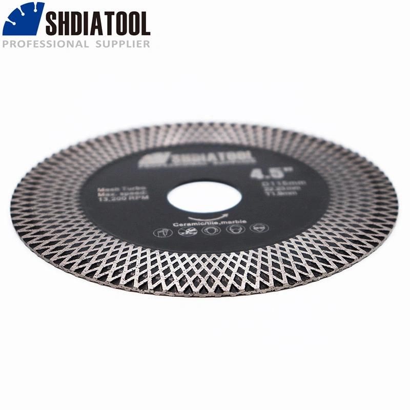 4.5" Vacuum Brazed Diamond Cutting Disc X Mesh Turbo Blade Cutter