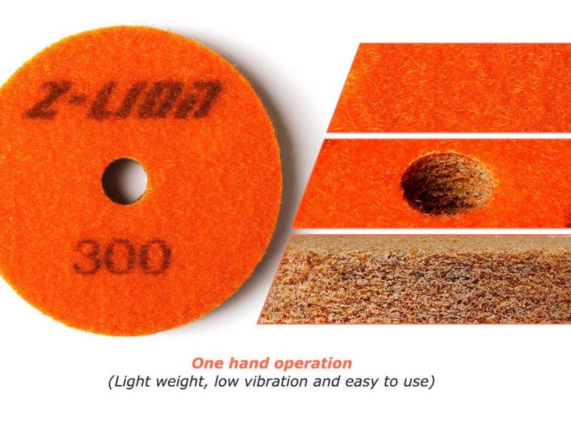 3" Diamond Nylon Fiber Sponge Polishing Pads for Stone Concrete Floor Grinding Cleaning