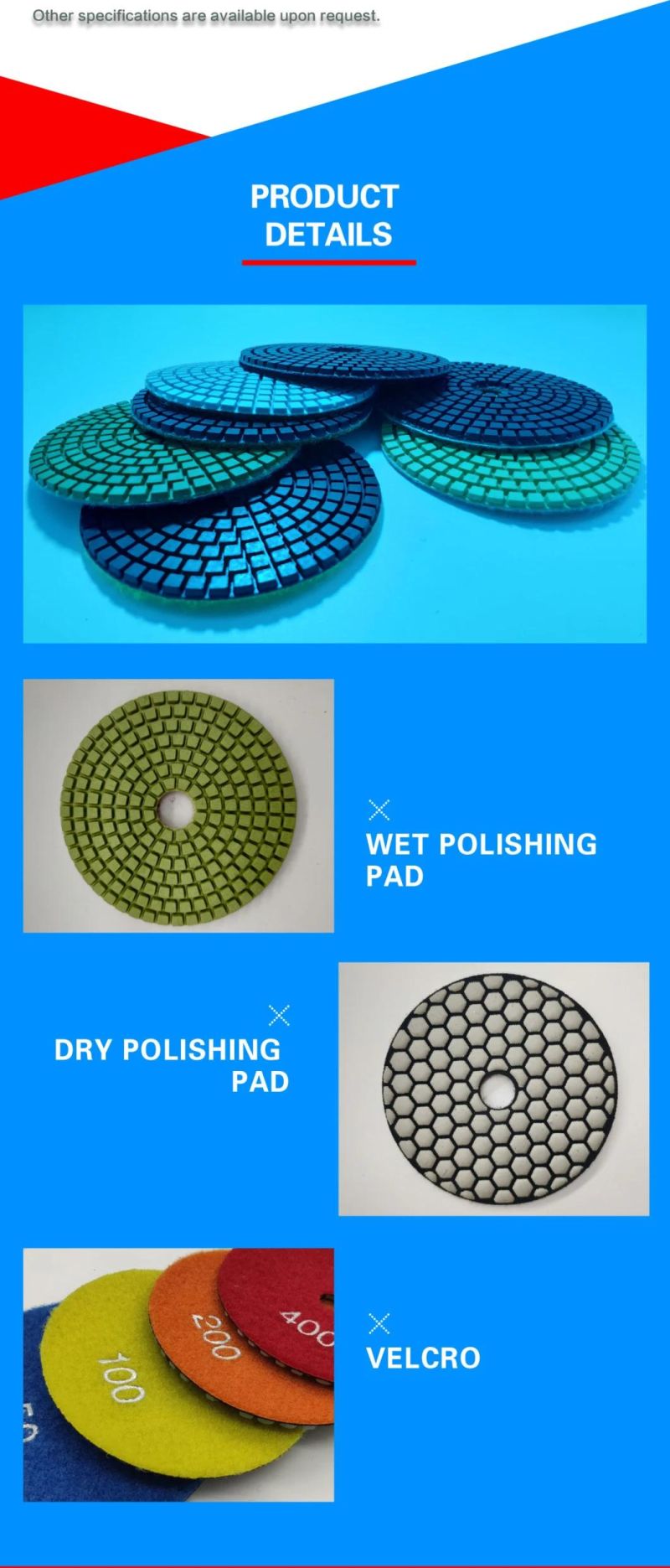 Linxing Flexible Polishing Pads for Wet Use Long Service Life