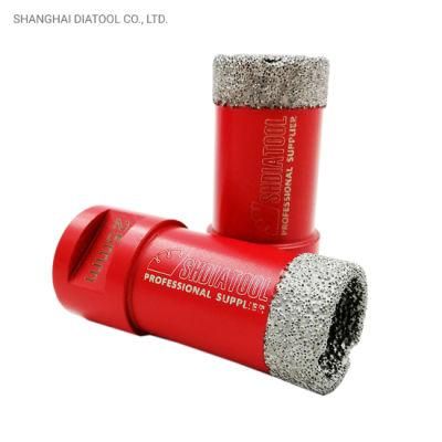 Shdiatool 25mm Vacuum Brazed Diamond Drilling Core Bits With10mm Diamond Height for Porcelain Tile Granite Marble Stone Masonry Brick