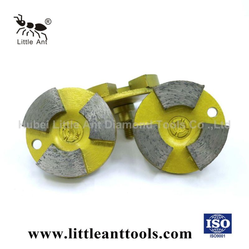 Good Quality 3 Segments Concrete Metal Diamond Grinding Shoes