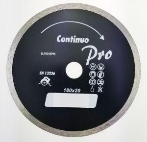 180mm Diamond Saw Blade for Continuous Rim Wet Cutting Tools