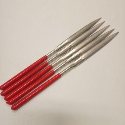 Diamond Hand File Tools 140 mm Electroplated Diamond Half Round Needle File for Wood Metal Work