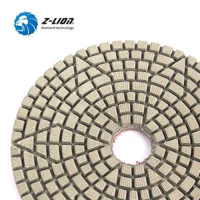 4&quot; Diamond Abrasive Toolings 3 Step Polishing Pad for Stone Marble Grinding