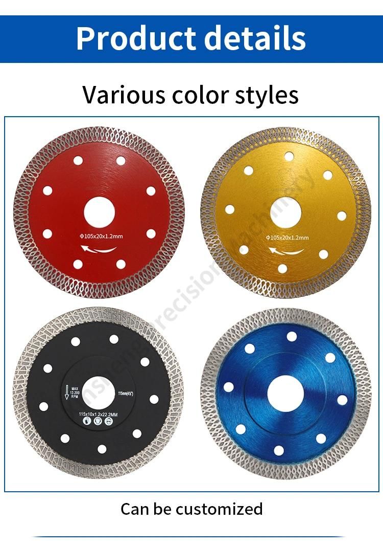 Hot Pressing Net Wave Ceramic Saw Blade Ceramic Tile Ceramic Marble Wet and Dry Cutting Saw Blade