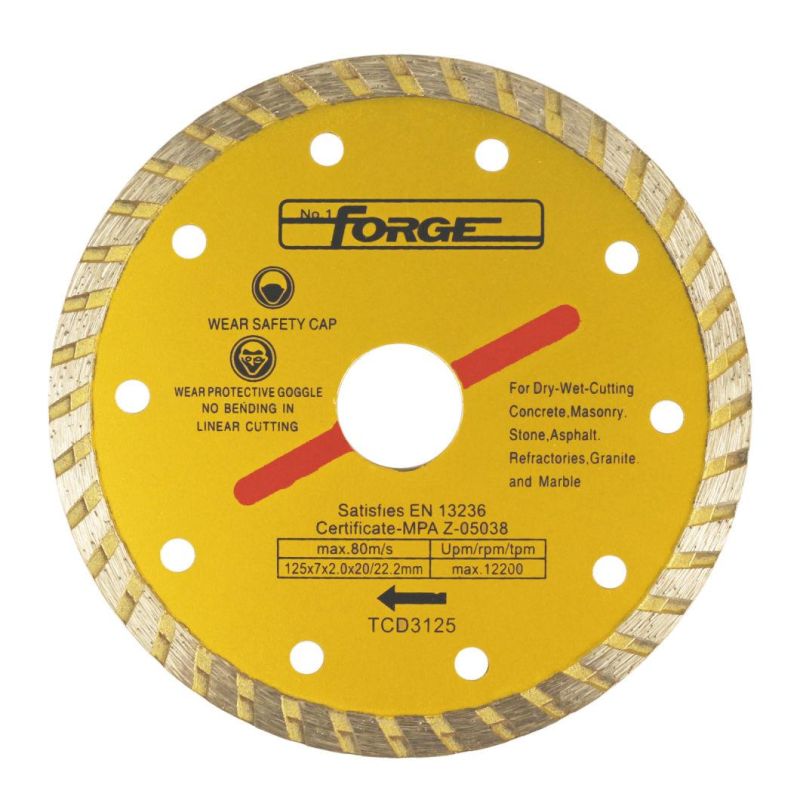 125mm (5") Cutting Disc Turbo Diamond Blades