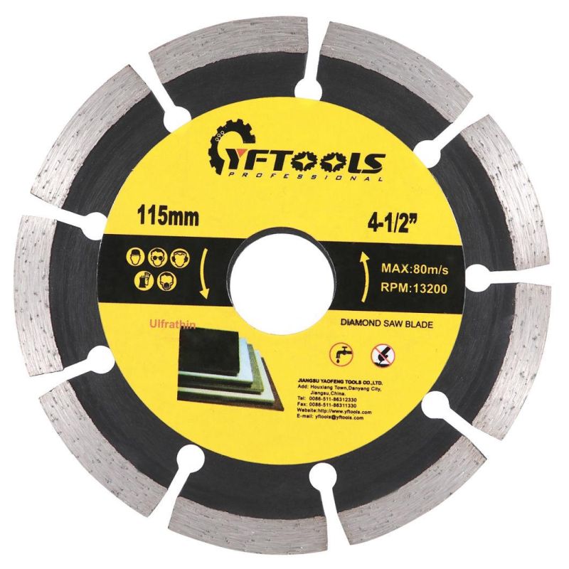 115 mm Diamond Segmented Saw Blade for Dry Cutting Granite Marble