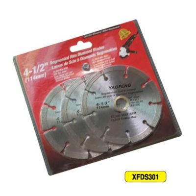 3 Pieces Set 115mm Segmented Rim Diamond Circular Saw Blades