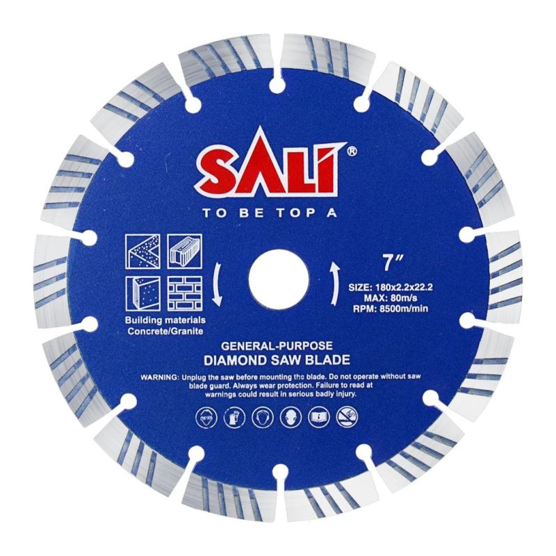 Sali 9inch 230*2.6*22.2mm High Quality Segment Turbo Diamond Saw Blade