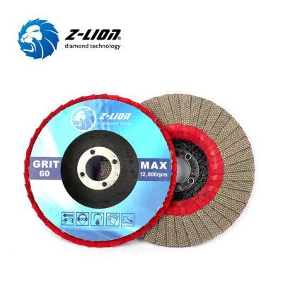 Z-Lion Electroplated Diamond Flap Grinding Wheel Disc for Shipyard Polishing