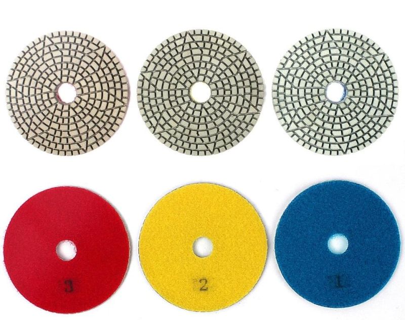 Resin 4in Stone Diamond Polishing Pads 3 Step