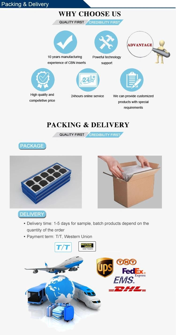 PCD/PCBN Insert Cutter/Solid CBN Inserts