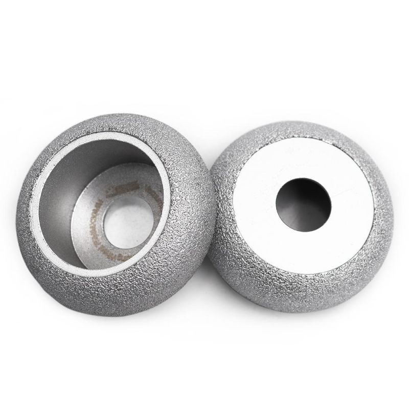 3"/75mm Vacuum Brazed Diamond Convex Wheel Profile Grinding Wheel for Marble Granite Quartz Ceramics Artificial Stone Glass