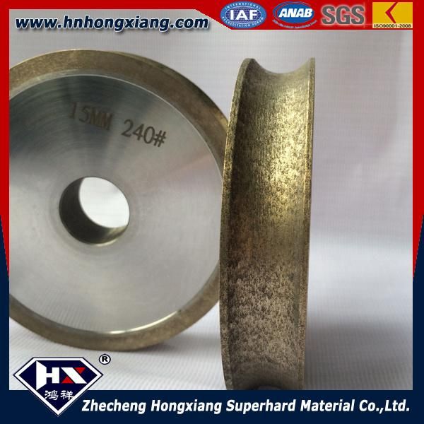 Hnhongxiang Pencil Edge Glass Diamond Grinding Wheel with Water Hole