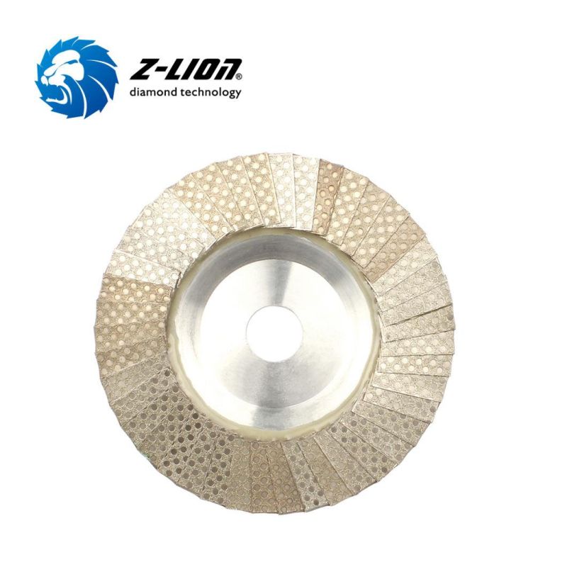 Z Lion Electroplated Diamond Grinding Flap Disc for Wood, Rattan Products, Aluminum Alloy, Plastic, Rubber, Glass, Metal