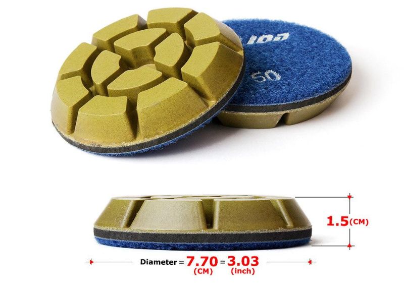 Resin Bond Wet 4inch Diamond Floor Polishing Pad Concrete Grinding Disc