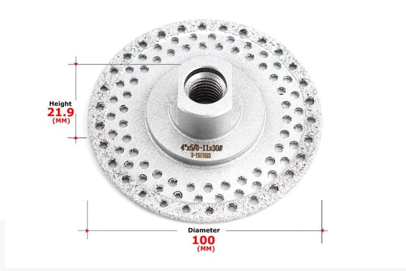 Zlion High Quality 4" Vacuum Brazed Saw Blade