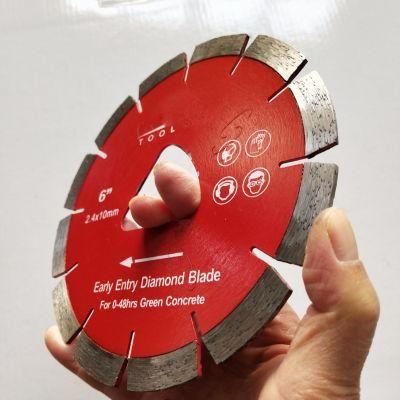 6&quot; Diamond Saw Blades Early Entry Concrete Cutting Disc for Med-Hard Aggregate Concrete
