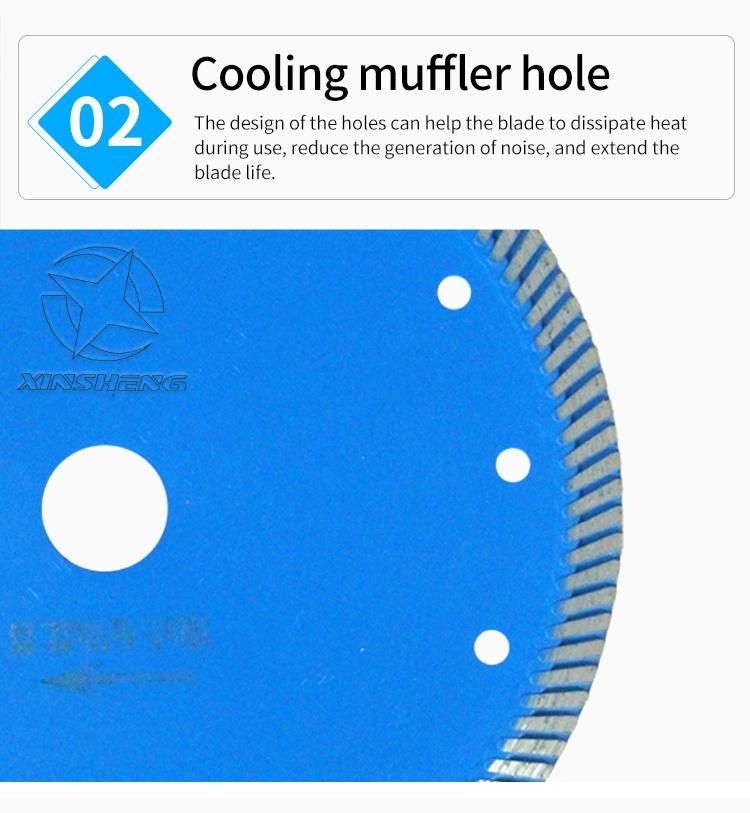 Sintered Turbo 9" 230mm Diamond Circular Saw Blade with Flange for Cutting Concrete Granite