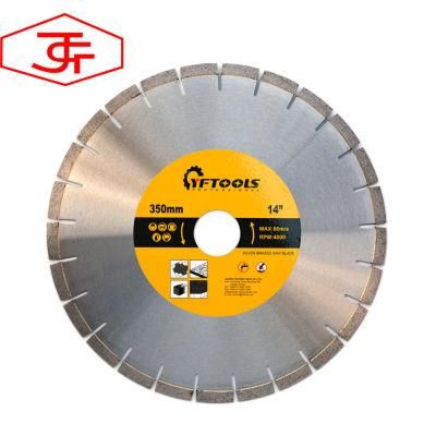 350mm High Quality Brazed Diamond Cutting Tool Granite Stone Saw Blade