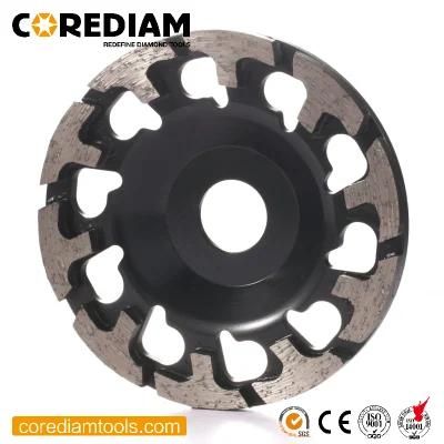 105mm-180mm Diamond Grinding Cup Wheel with T Segments for Concrete and Masonry Materials/Diamond Grinding Cup Wheel/Tooling