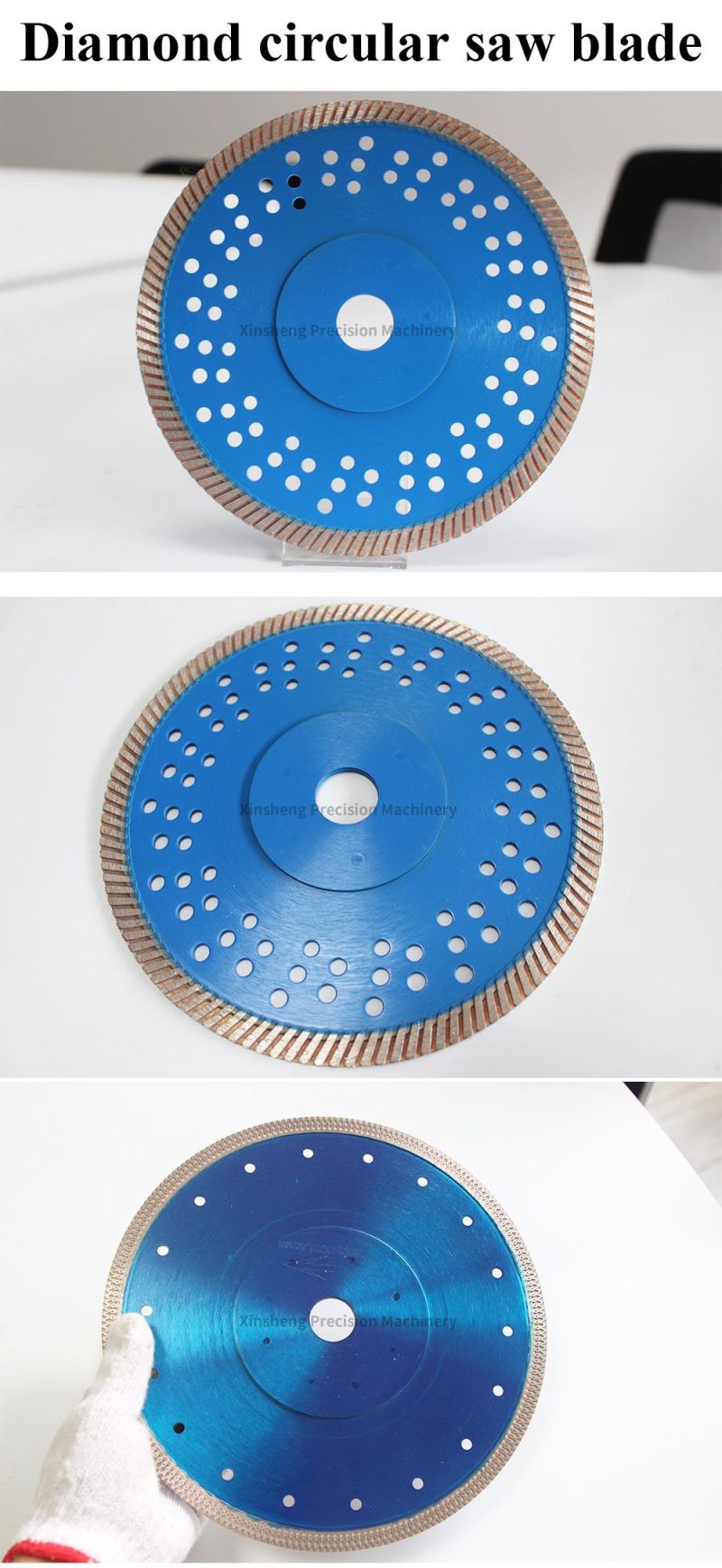 180mm Hot Press Turbo Diamond Saw Blade for Cutting Ceramic Tile