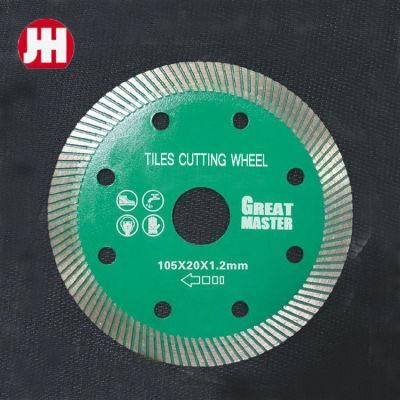 Superthin Diamond Turbo Segment Saw Blade for Porcelain Tile Cutting