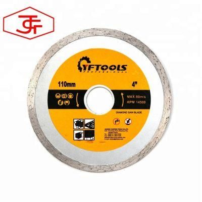110mm Diamond Continuous Rim Saw Blade for Tile