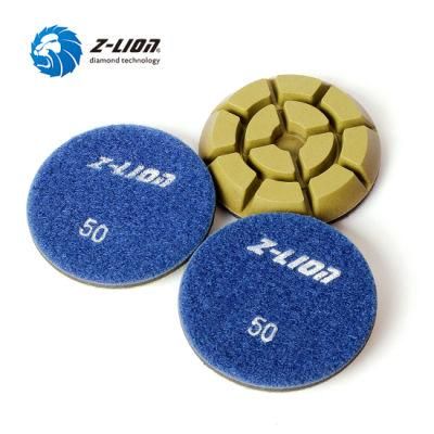 Zlion 3&quot; 4&quot; Diamond Resin Wet Floor Grinding Disc Concrete Polishing Tool