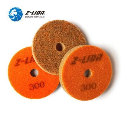 3&quot; Diamond Nylon Fiber Sponge Polishing Pads for Stone Concrete Floor Grinding Cleaning