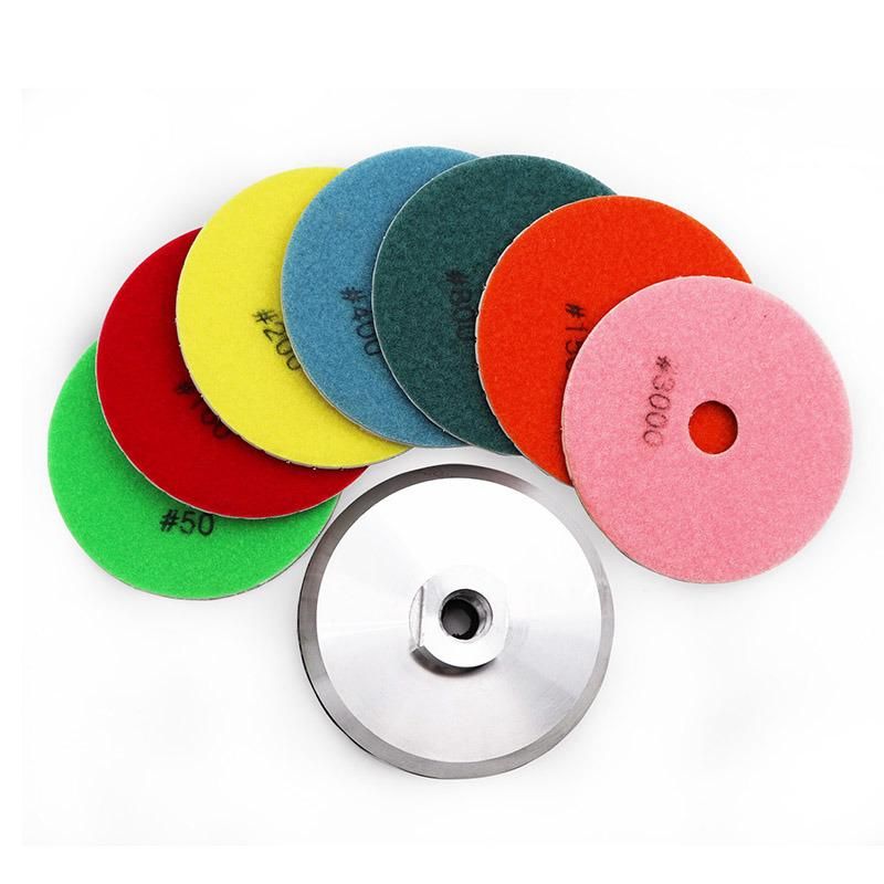 4" Professional Wet Diamond Flexible Polishing Pads for Granite Marble Ceramic