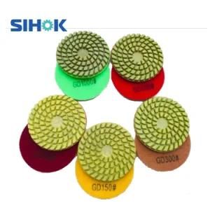 4 Inch 6mm Thickness Wet and Dry Resin Abrasive Polishing Pad for Concrete Terrazzo Marble Floor