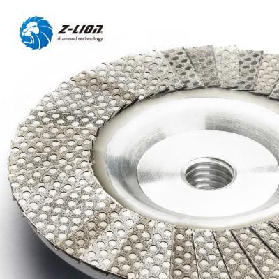 Aluminum Based Diamond Abrasive Grinding Flap Wheel Stone Concrete Polishing Disc